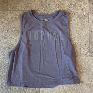 NOBULL Women's purple crop muscle Tank Top. Medium